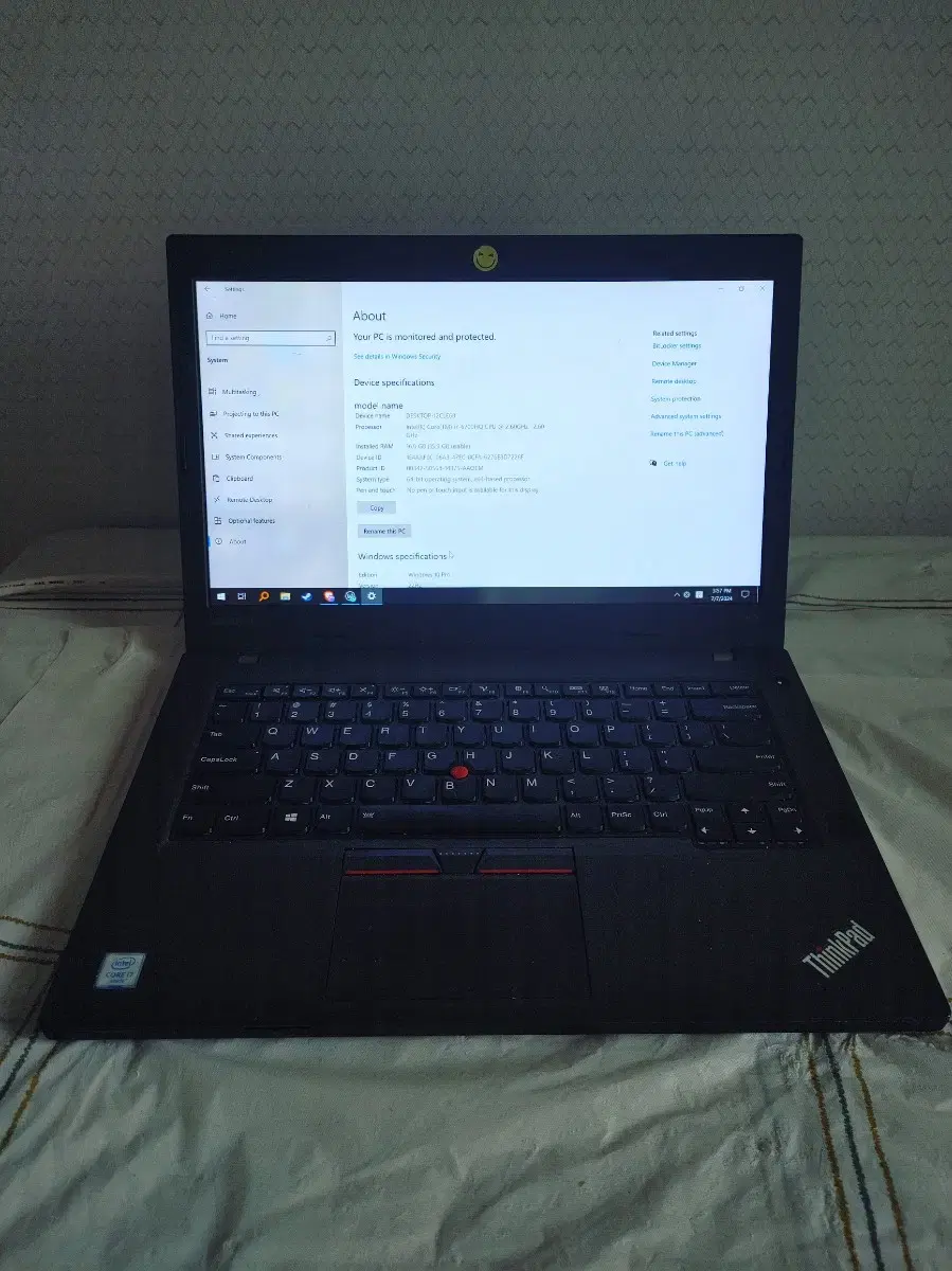 씽크패드 Thinkpad t460p 판매합니다